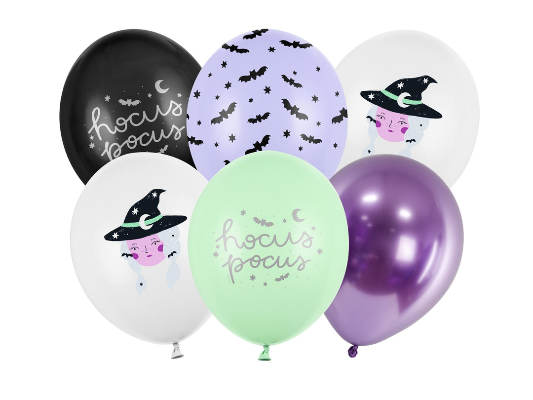 Halloween Balloon Bundle - Bat And Witch Balloons -Hocus Pocus-Halloween Party Balloons-Halloween Decorations-Halloween Kids Party-Pack Of 6 - Jolie Fete UK