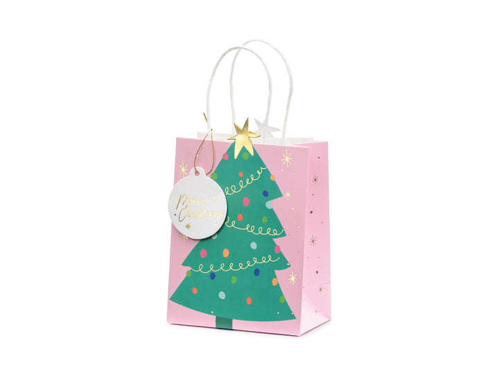 Christmas Tree Gift Bag - Christmas Gift Bags - Christmas Treat Bags - Luxury Gift Bag - Green Gift Bag - Christmas Gifts Wrapping - 1 x Bag - Jolie Fete UK