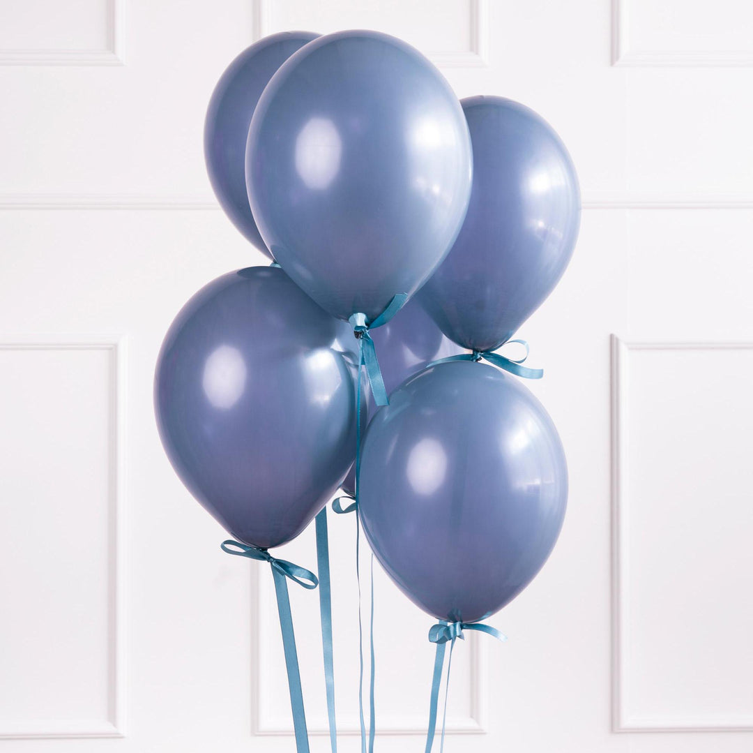 Pastel Navy Blue 12" Strong Round Latex Balloons - Dark Blue Colour - Matt Finish - Birthday Party Balloons -Baby Shower Balloons-Pack Of 10 - Jolie Fete UK