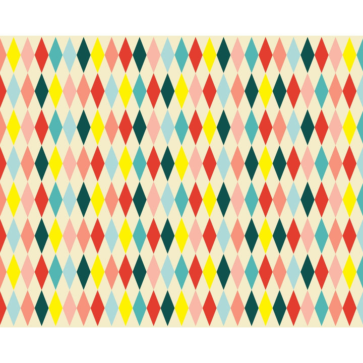 Circus Tablecloth - Paper Tablecloth With Diamonds - Harlequin Print - Carnival Party Supplies -Funfair Theme - Kids Birthday Party Supplies - Jolie Fete UK