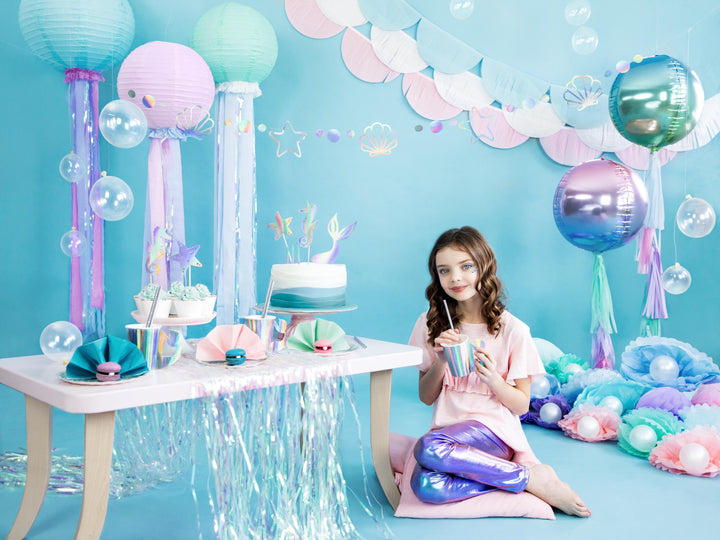 Iridescent Party Curtain - Mermaid Theme - Under the Sea Party - Kids Birthday Party - Party Decorations - Dive Into 5 - Ocean Theme Party - Jolie Fete UK