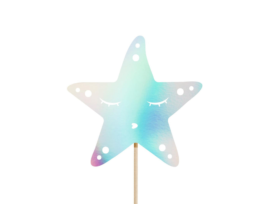 Mermaid Cake Toppers - Mermaid Theme - Under the Sea Party - Star Topper - Mermaid Tail - Seahorse - Kids Birthday Party - Pack Of 3 - Jolie Fete UK