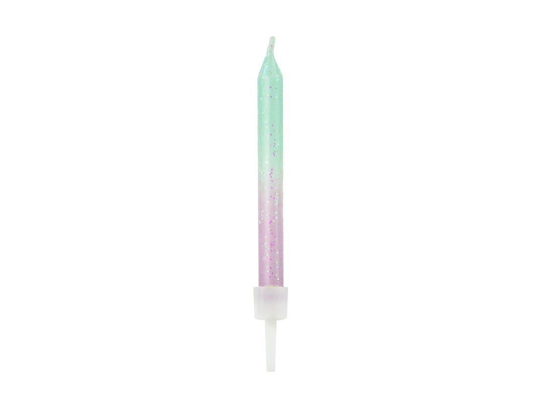 Mermaid Cake Candles - Mint & Lilac Ombre Candles - Mermaid Theme - Under the Sea Party - Birthday Cake Candles - Kids Birthday - Pack Of 20 - Jolie Fete UK