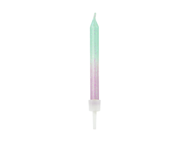 Mermaid Cake Candles - Mint & Lilac Ombre Candles - Mermaid Theme - Under the Sea Party - Birthday Cake Candles - Kids Birthday - Pack Of 20 - Jolie Fete UK