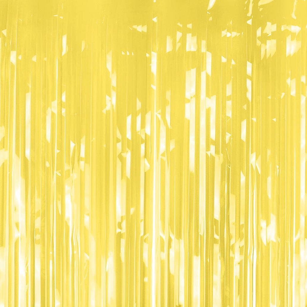 Yellow Party Curtain - Light Yellow Party Backdrop - Kids Party - Yellow Party Decor - Pastel Party Fringe Curtain - Photo Booth Backdrop - Jolie Fete UK