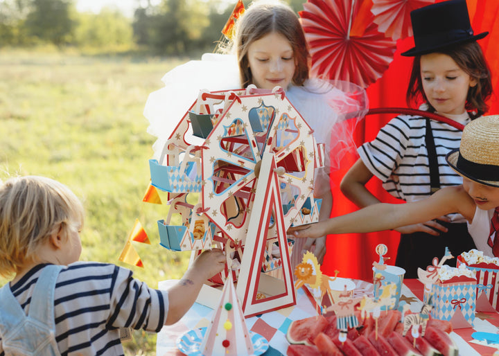 DIY Circus Party Snack Stand - Ferris Wheel Treat Stand - Carnival Party Supplies - Funfair Theme Centrepiece - Kids Birthday Party Supplies - Jolie Fete UK