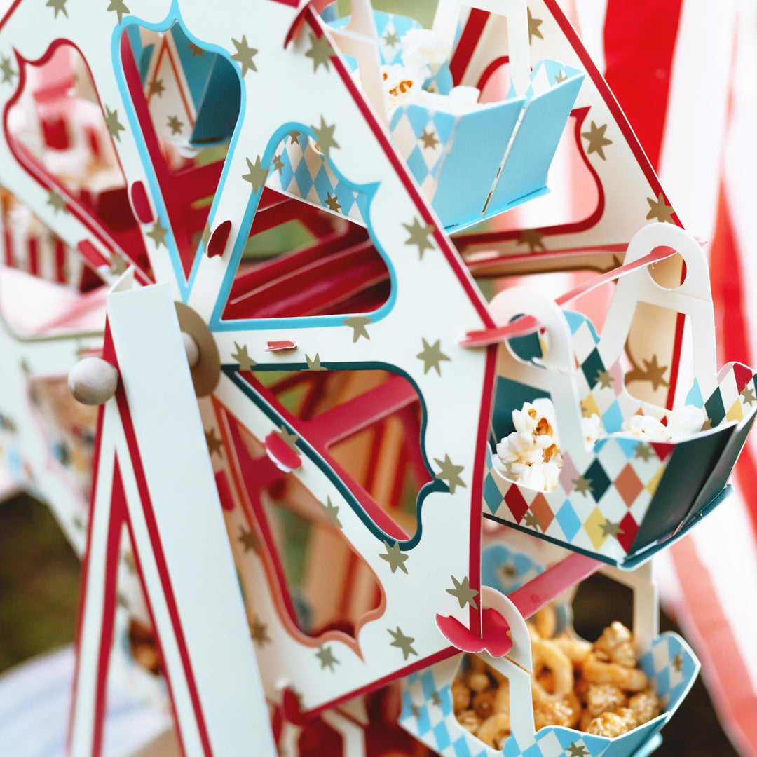 DIY Circus Party Snack Stand - Ferris Wheel Treat Stand - Carnival Party Supplies - Funfair Theme Centrepiece - Kids Birthday Party Supplies - Jolie Fete UK