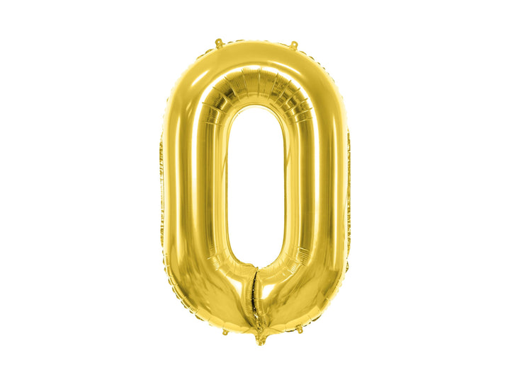 Gold Number 0 Balloon - Large Gold Foil 0 balloon - Birthday Balloon - Party Decorations - 72cm Balloon - 30" Balloon - Jolie Fete UK