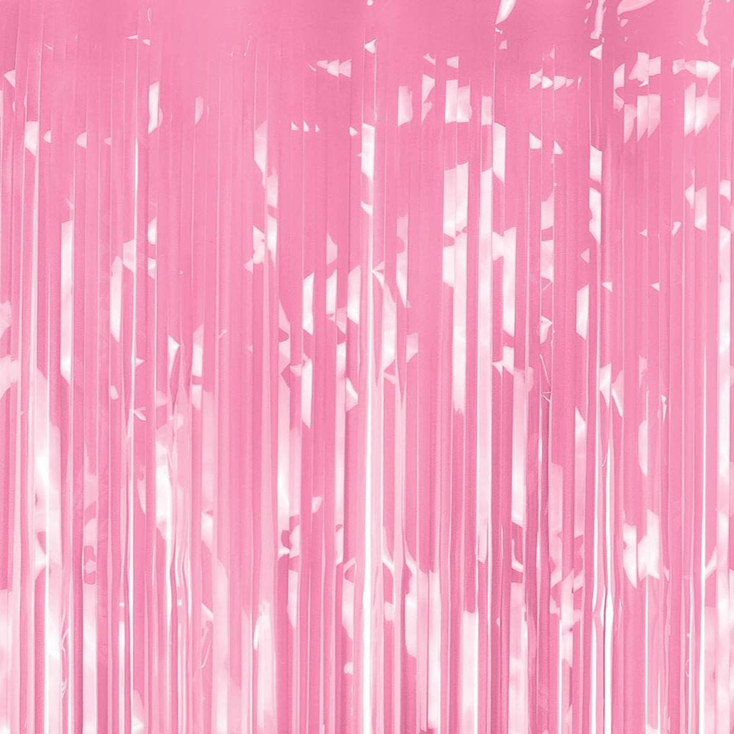 Pink Party Curtain - Light Pink Party Backdrop - Kids Party - Pastel Pink Party Decor - Princess Party Fringe Curtain - Photo Booth Backdrop - Jolie Fete UK
