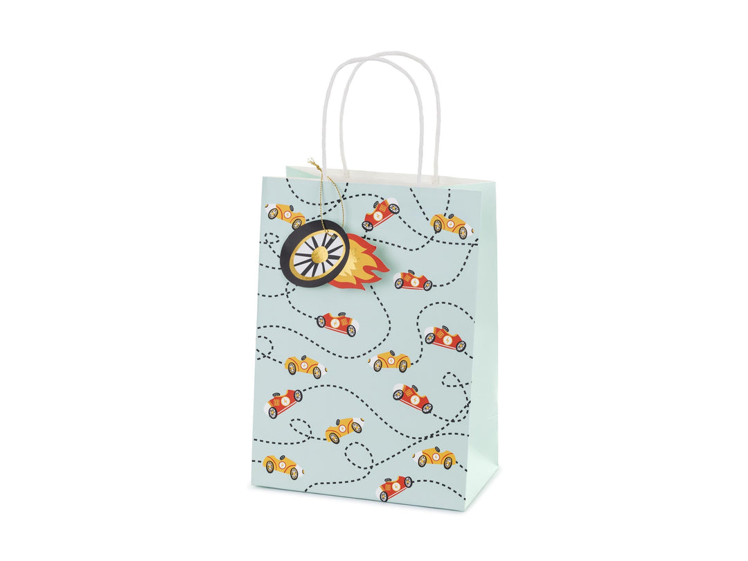 Racing Car Gift Bag - Racing Cars Paper Party Bag - Racing Car Party Supplies - F1 Theme - Kids Birthday Party Supplies - Pack of 1 - Jolie Fete UK