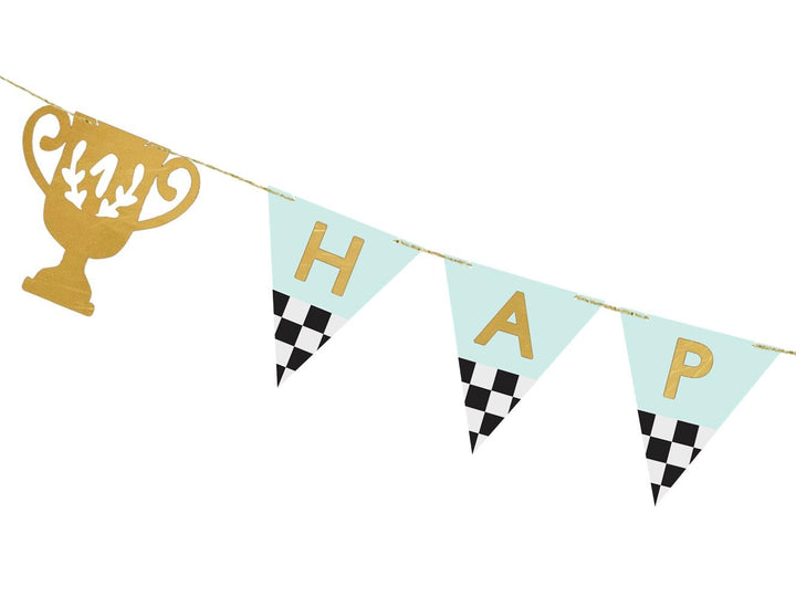 Happy Birthday Banner - Racing Car Birthday Party Bunting - Birthday Decorations - Racing Car Party - F1 Theme -Kids Birthday Party Supplies - Jolie Fete UK