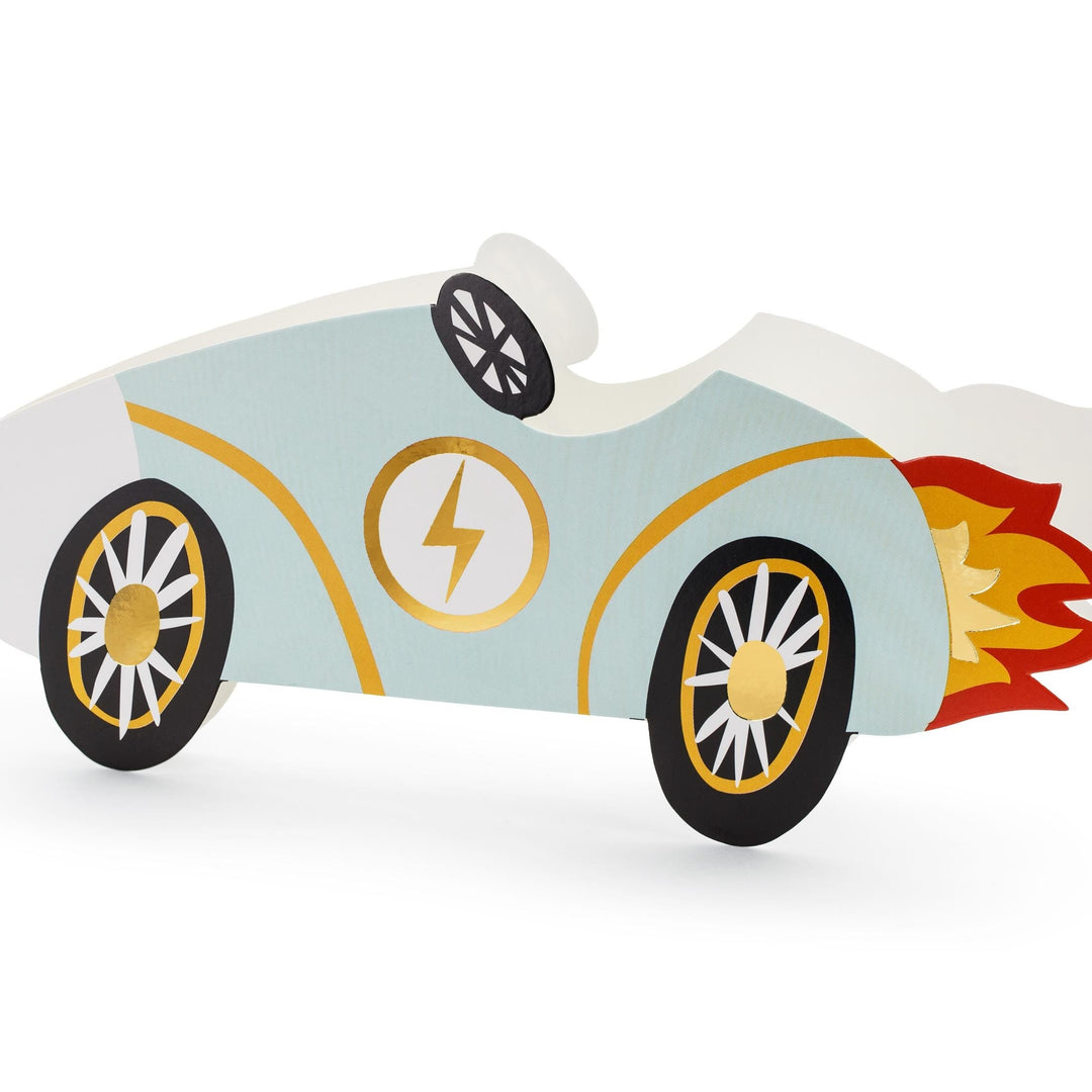 Racing Car Party Invitations - Driving Party Party Invites - Formula 1 Theme - Kids Birthday Party Supplies - Vintage Sports Car - Pack of 6 - Jolie Fete UK