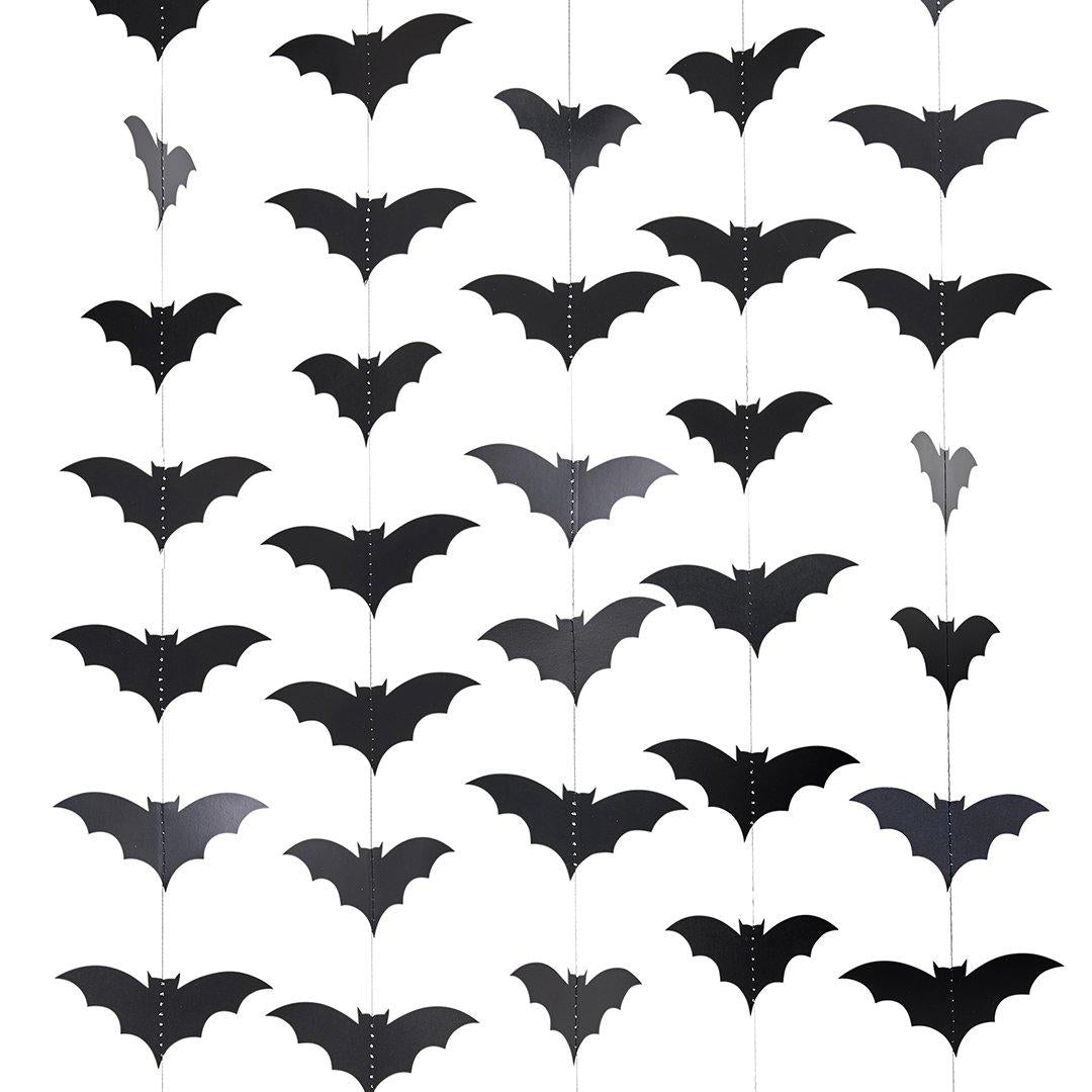 Black Bat Backdrop - Halloween Backdrop - Card Bats - Black Bats - Halloween Party Decorations - Creepy Chic Halloween - 20m - Jolie Fete UK