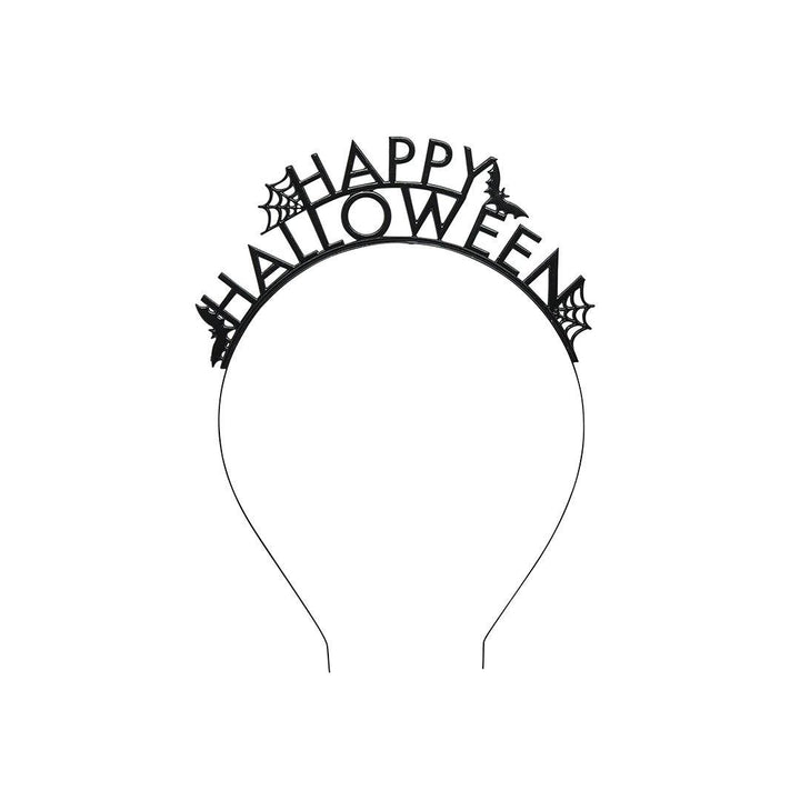 Happy Halloween Headband - Black Halloween Accessories - Black Metal Headband - Halloween Party Decorations - Creepy Chic Halloween - Jolie Fete UK