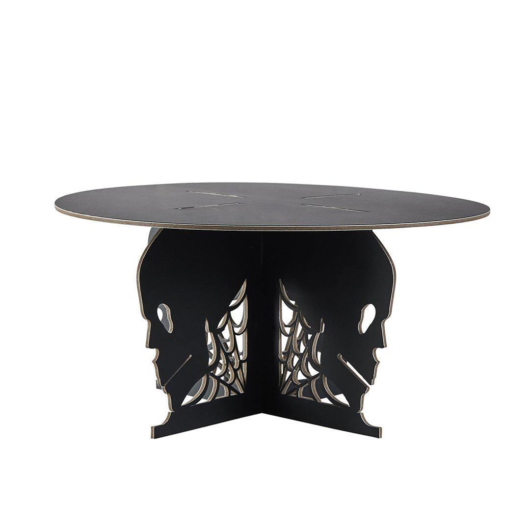 Halloween Black Skull Cake Stand - Black Cardboard Cake Stand - Halloween Party Table Decorations - Creepy Chic Halloween Centrepiece - Jolie Fete UK