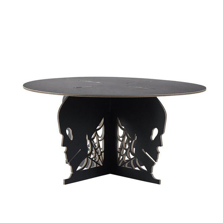 Halloween Black Skull Cake Stand - Black Cardboard Cake Stand - Halloween Party Table Decorations - Creepy Chic Halloween Centrepiece - Jolie Fete UK