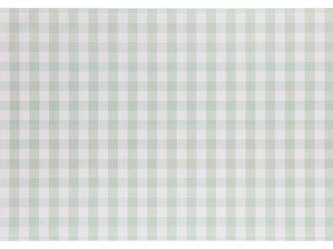 Sage Green Gingham Table Runner - Non-Woven Fabric Table Runner - Picnic Theme Table Decor - Baby Shower Supplies - Garden Party Decor - 5m - Jolie Fete UK