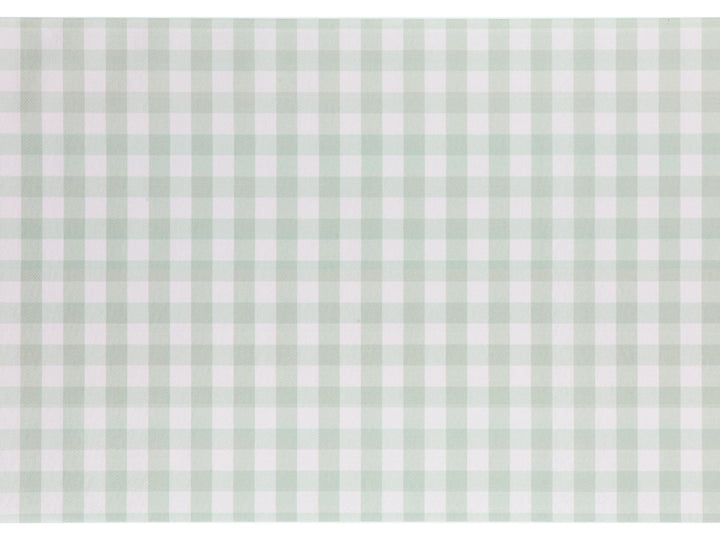 Sage Green Gingham Table Runner - Non-Woven Fabric Table Runner - Picnic Theme Table Decor - Baby Shower Supplies - Garden Party Decor - 5m - Jolie Fete UK