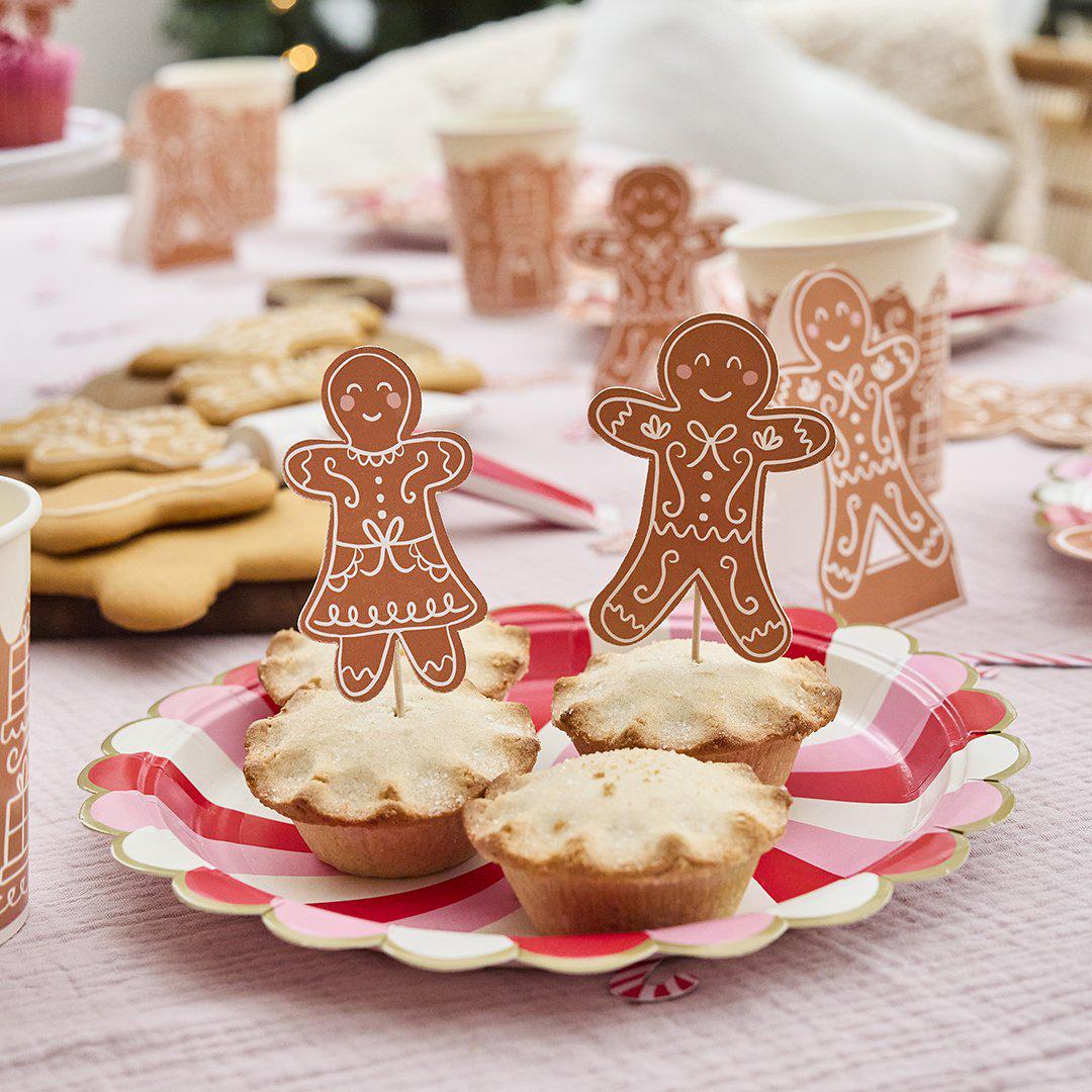 Gingerbread House Cups - Gingerbread Paper Party Cups - Christmas Table Setting - Christmas Decorations - Holiday Decor-Kids Party-Pack Of 8 - Jolie Fete UK
