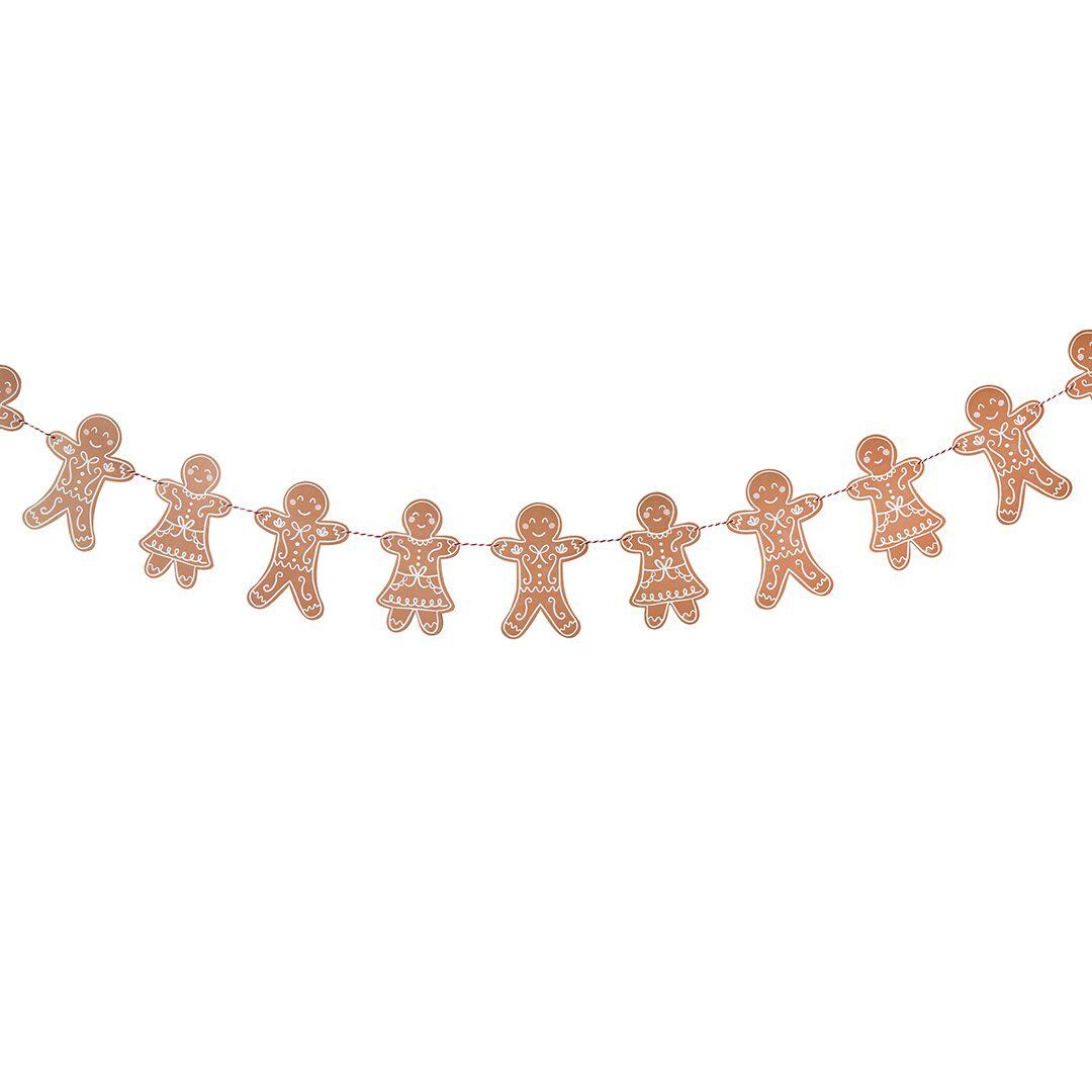 Gingerbread Friends Bunting - Gingerbread Christmas Banner - Christmas Decorations - Holiday Decor - 2m - Jolie Fete UK