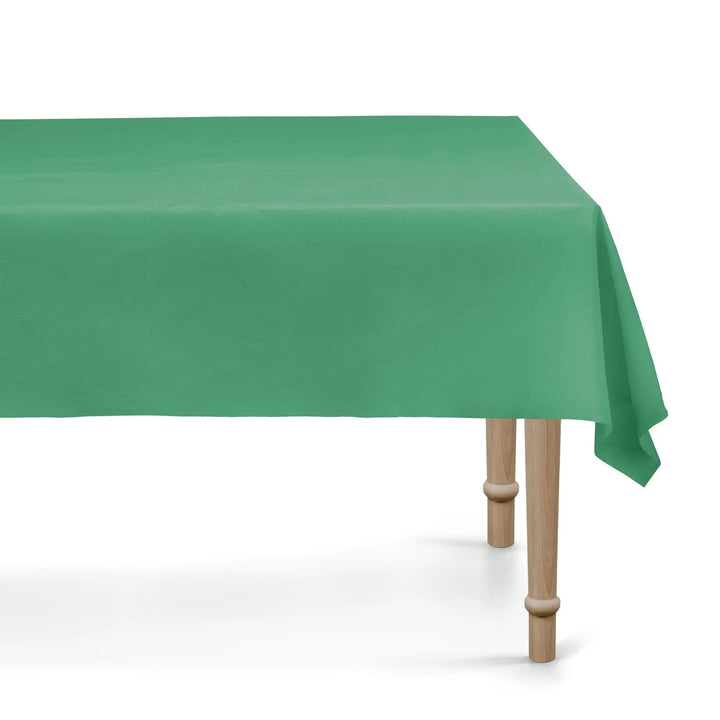 Green Tablecloth 137x183cm - Dark Green Party Table Cover - Birthday Celebrations - Christmas - Dinosaur Party - Festive Table Decoration - Jolie Fete UK