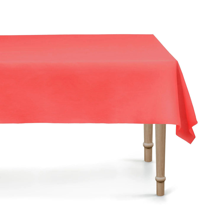 Red Disposable Tablecloth 137x183cm - Party Table Cover - Birthday Celebrations - BBQ - Christmas Parties - Circus Party Table - Valentine's - Jolie Fete UK