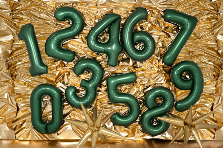 Giant Number 6 Foil Balloon 86cm Bottle Green - Satin Finish - Anniversary - Sixth Birthday - 60th Birthday - 16th Birthday - Jolie Fete UK