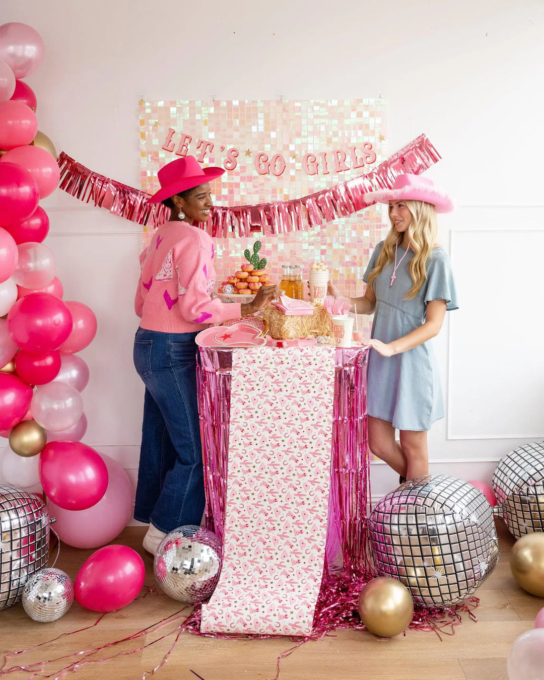 Bandana Cocktail Napkins - Pink Cowgirl Party Napkins - Western Paper Napkins - Last Rodeo Hen - Cowgal Birthday Collection - Pack of 24 - Jolie Fete UK