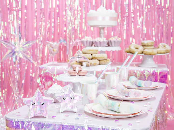 Iridescent Party Curtain - Mermaid Theme - Under the Sea Party - Kids Birthday Party - Party Decorations - Dive Into 5 - Ocean Theme Party - Jolie Fete UK