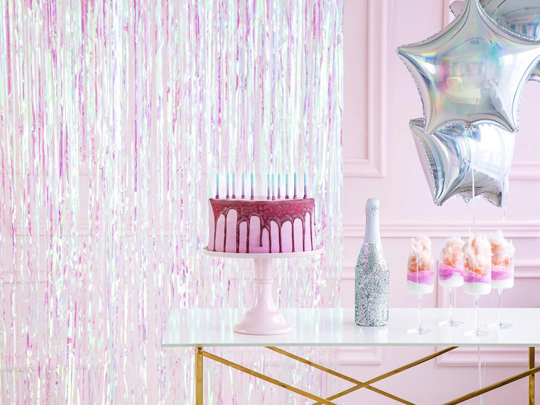 Iridescent Party Curtain - Mermaid Theme - Under the Sea Party - Kids Birthday Party - Party Decorations - Dive Into 5 - Ocean Theme Party - Jolie Fete UK