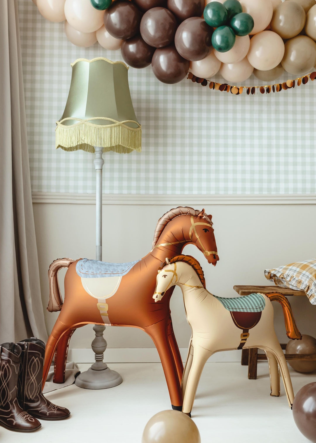 Large Standing Horse Balloon - Brown Horse Foil Balloon - Horse Party - Birthday Party Decorations - Western Party Theme - Farm Party - Jolie Fete UK