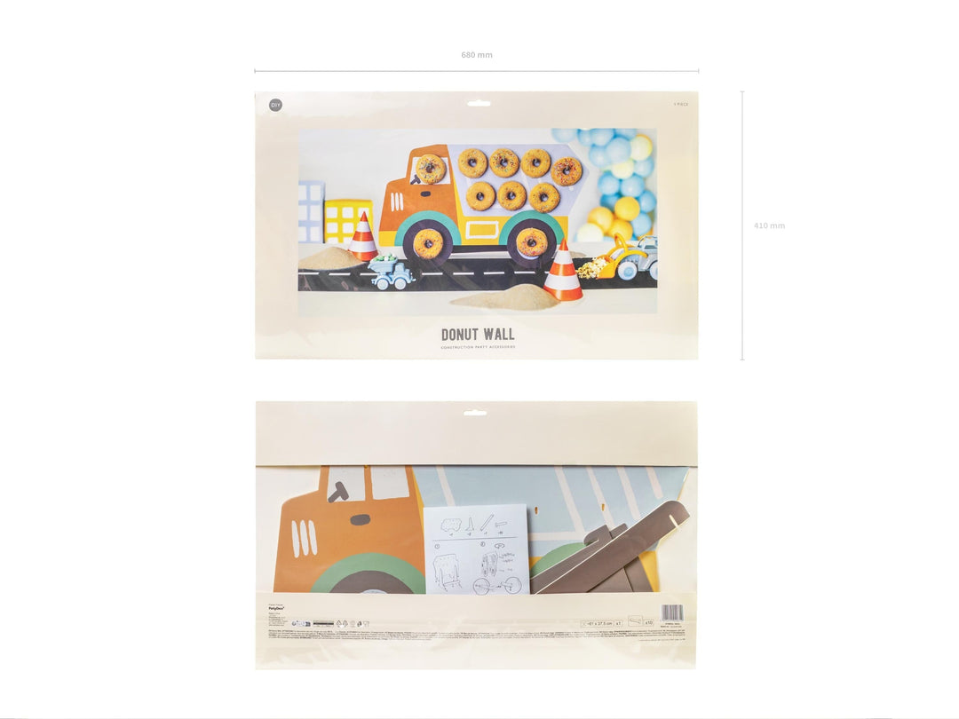 Construction Party Donut Wall - Cement Mixer Treat Stand - Truck Doughnut Display - Construction Theme Party - Kids Birthday Party Supplies - Jolie Fete UK