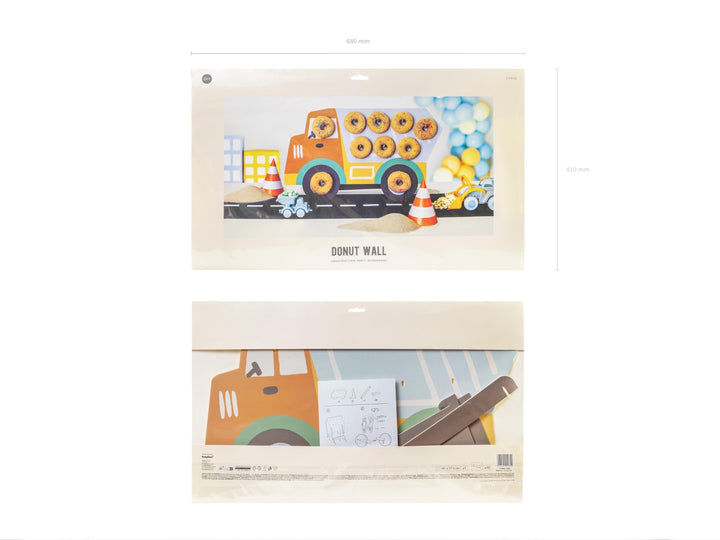 Construction Party Donut Wall - Cement Mixer Treat Stand - Truck Doughnut Display - Construction Theme Party - Kids Birthday Party Supplies - Jolie Fete UK