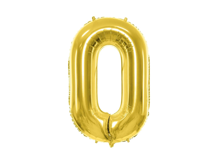 Gold Number 0 Balloon - Large Gold Foil 0 balloon - Birthday Balloon - Party Decorations - 72cm Balloon - 30" Balloon - Jolie Fete UK