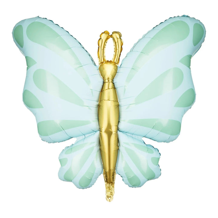 Butterfly Balloon - Large Green Butterfly Foil Balloon - Mint Green & Gold - Unicorn Birthday Decorations - Unicorn Party Supplies - Jolie Fete UK