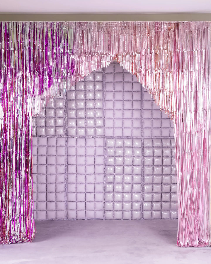 1 x Lilac Balloon Curtain - Large Double Sided Waffle Balloon - Balloon Wall Decor - Mermaid Party - Under The Sea Party Theme - Dive Into 5 - Jolie Fete UK