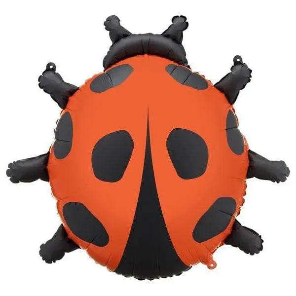 Large Ladybird Foil Balloon - Party Decoration Balloon - Red & Black Ladybug Balloon-Nature Garden Kids Birthday Party-Helium Or Air Balloon - Jolie Fete UK