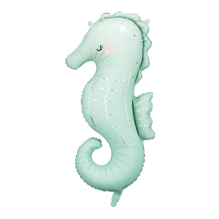 Large Seahorse Foil Balloon - Mermaid Theme - Under the Sea Party - Mermaid Party - Seahorse Decorations - Fish Balloon - Green balloons - Jolie Fete UK