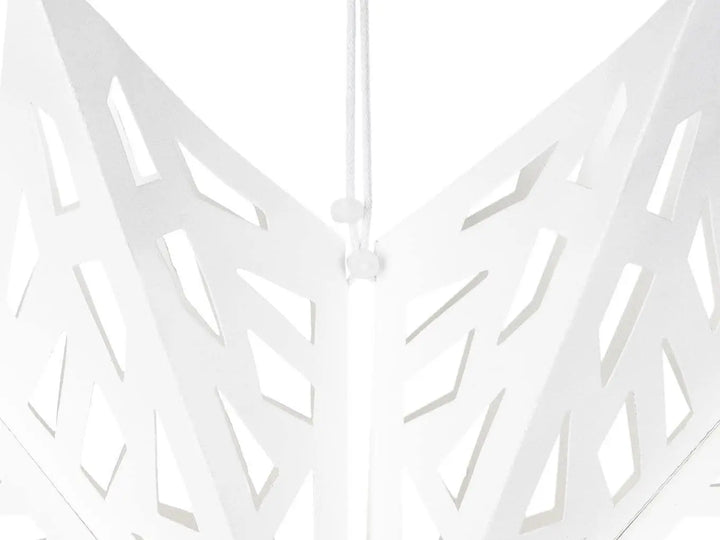 Large White Paper Star - 50cm White Paper Star Hanging Christmas Decoration - 3D Contemporary Decor - Holiday Decor - White Star - Jolie Fete UK