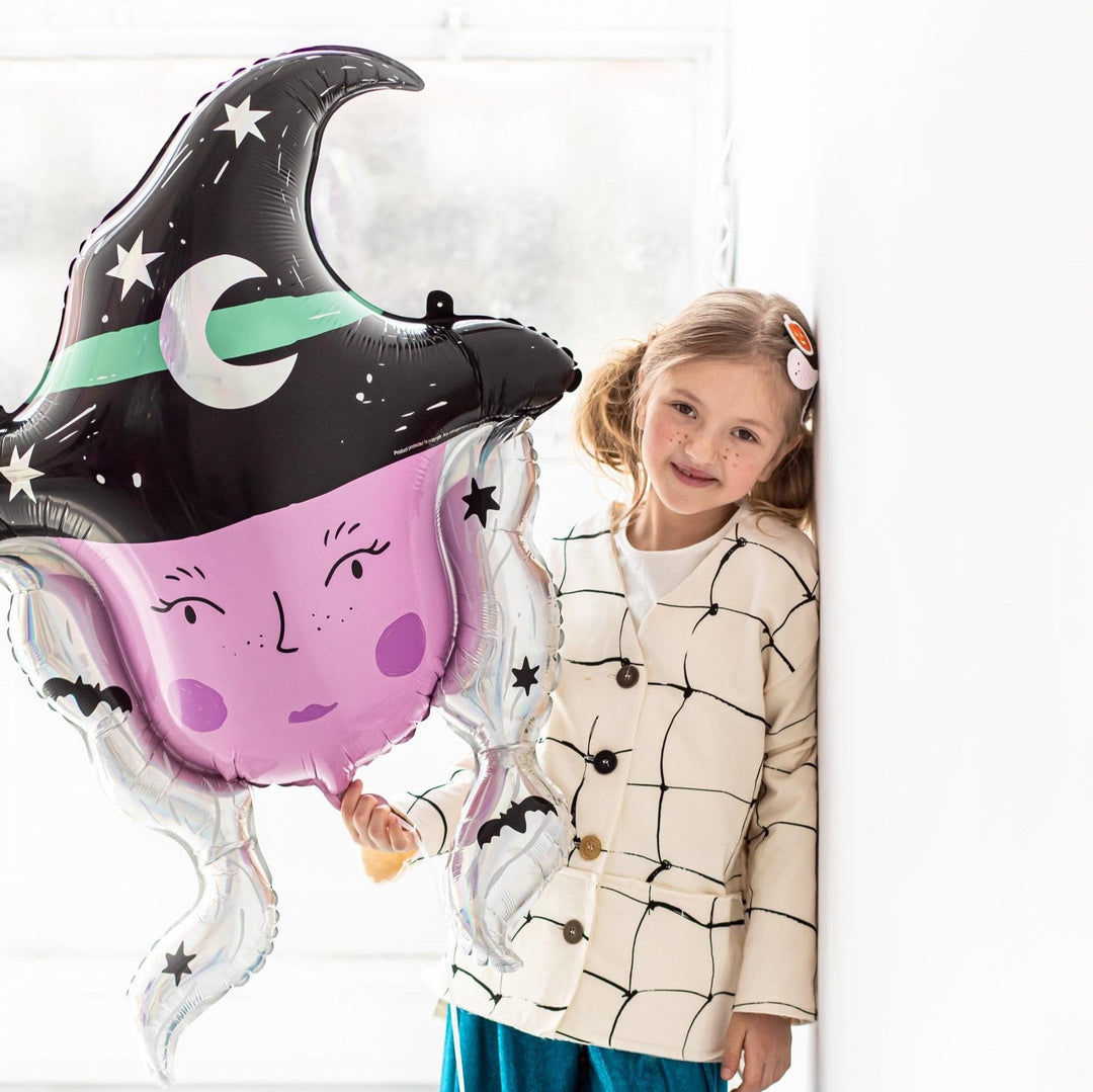 Large Witch Head Halloween Balloon - Witchcraft - Witch Balloon - Witches-Halloween Party Balloon-Halloween Decorations-Halloween Kids Party - Jolie Fete UK