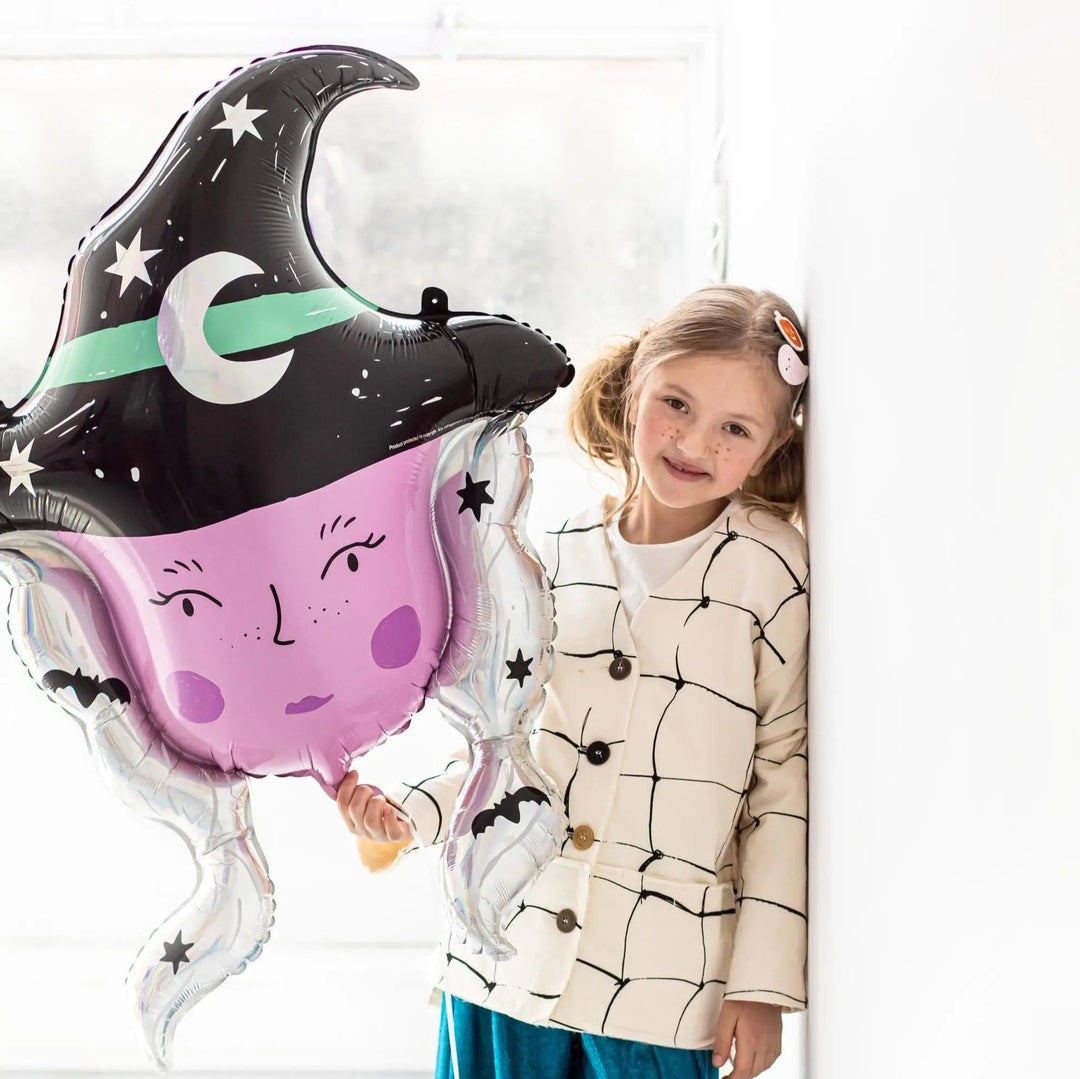 Large Witch Head Halloween Balloon - Witchcraft - Witch Balloon - Witches-Halloween Party Balloon-Halloween Decorations-Halloween Kids Party - Jolie Fete UK