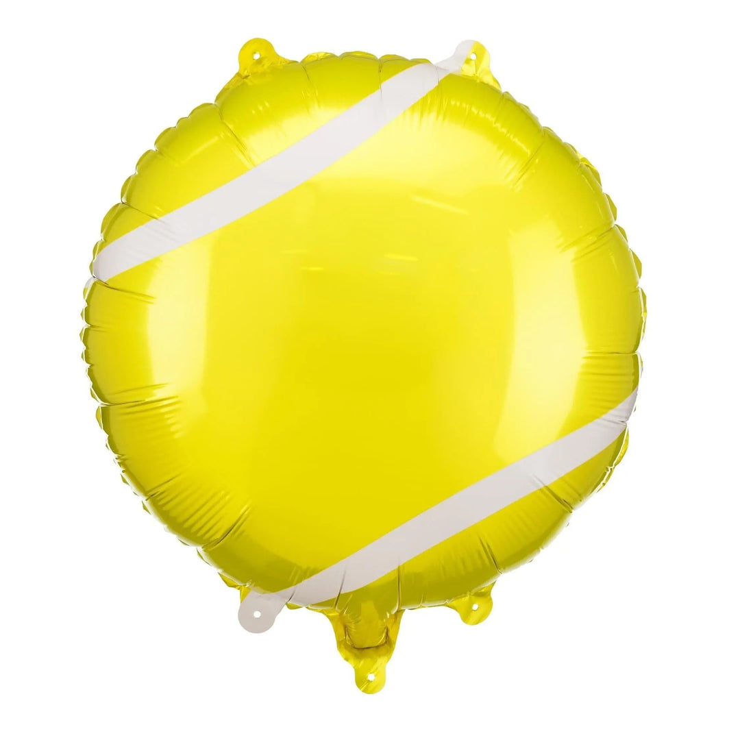 Tennis Ball Balloon - Large Yellow Tennis Ball Foil Balloon - Air Or Helium Fill - Sports Party - Wimbledon Theme - Kids Party Supplies - Jolie Fete UK