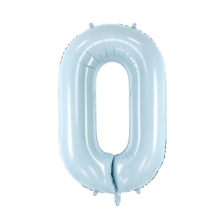 Light Blue Number 0 Balloon - Large Baby Blue Foil 0 balloon - Birthday Balloon - Party Decorations - 72cm Balloon - 30" Balloon - Jolie Fete UK