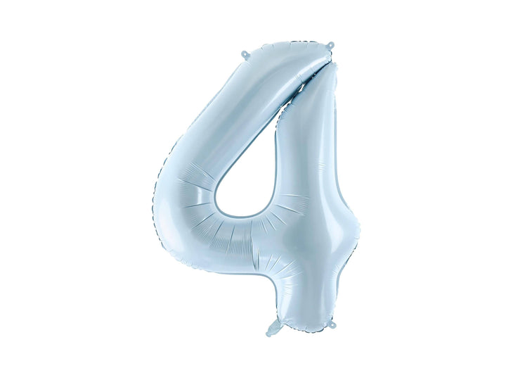 Light Blue Number 4 Balloon - Large Baby Blue 4 balloon - Birthday Balloon - Party Decorations - 72cm Balloon - 30" Balloon - Jolie Fete UK