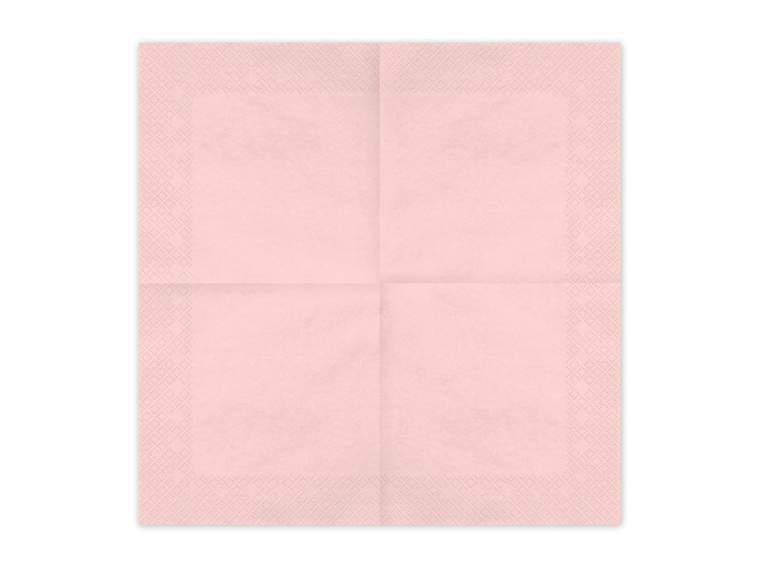 Pink Paper Napkins - Light Pastel Pink Dinner Napkins - Kids Birthday - Princess Party - Baby Shower - Pack of 20 - Jolie Fete UK