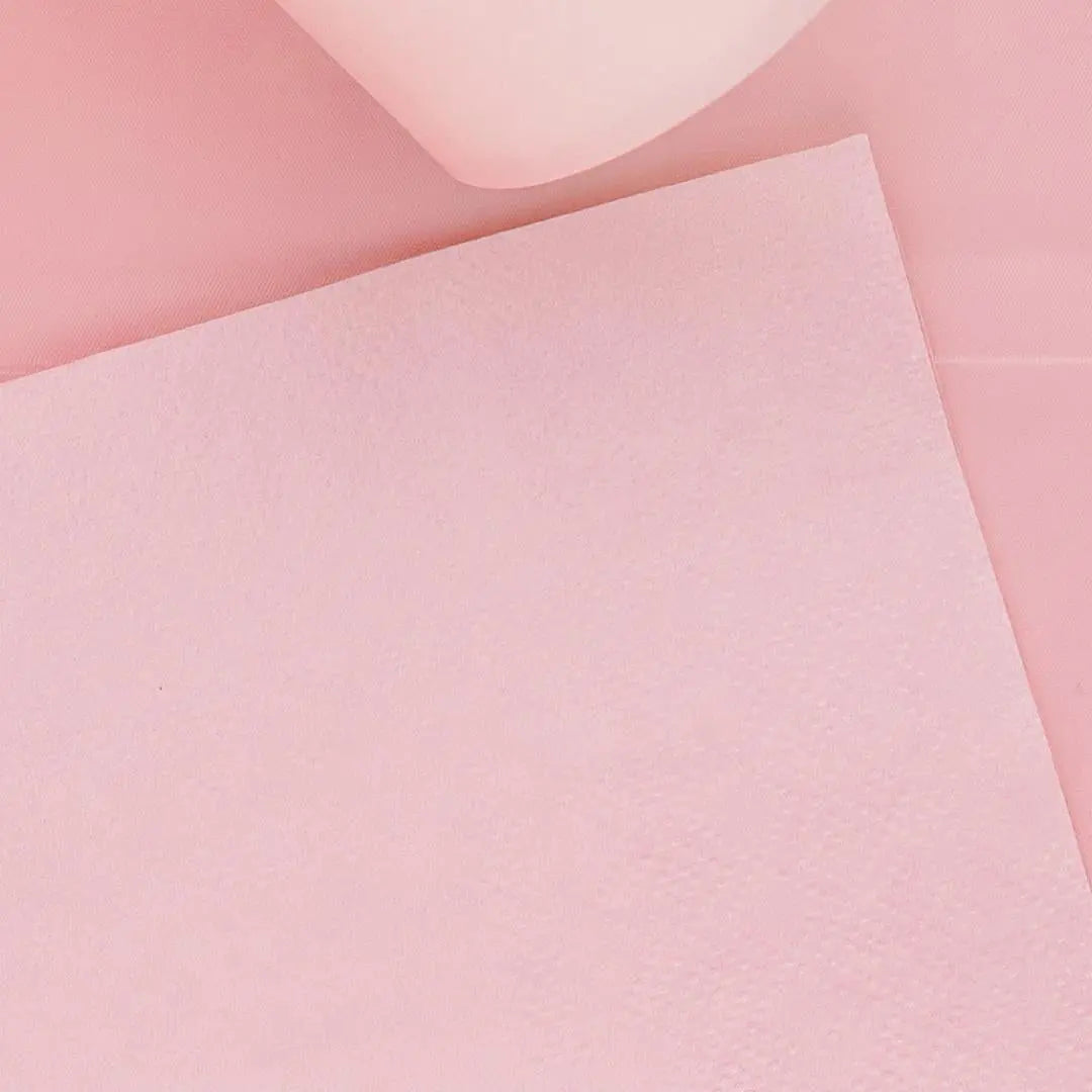 Pink Paper Napkins - Light Pastel Pink Dinner Napkins - Kids Birthday - Princess Party - Baby Shower - Pack of 20 - Jolie Fete UK