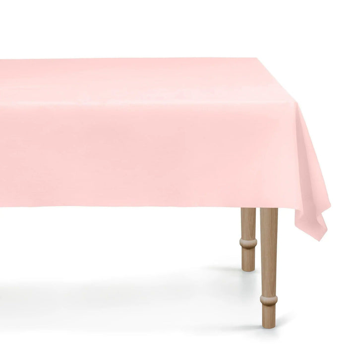 Light Pink Tablecloth 137 x 183 cm - Large Rectangular Pastel Pink Table Cover - Durable Synthetic Party Tablecloth - Birthday - Baby Shower - Jolie Fete UK