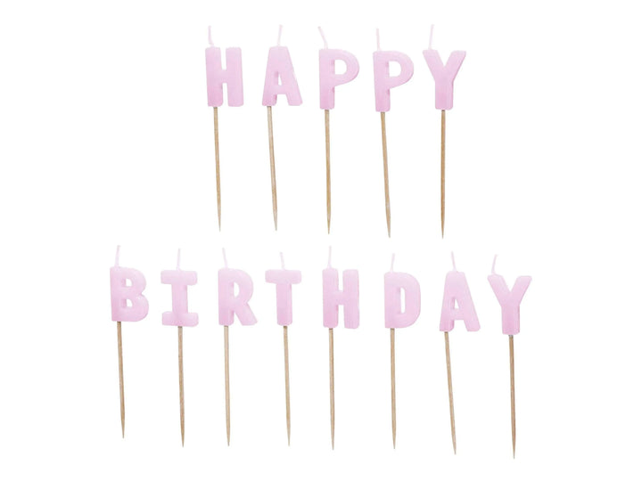 Lilac Happy Birthday Cake Candles - Light Violet Cake Decorations - Pale Purple Birthday Party Decor - Jolie Fete UK