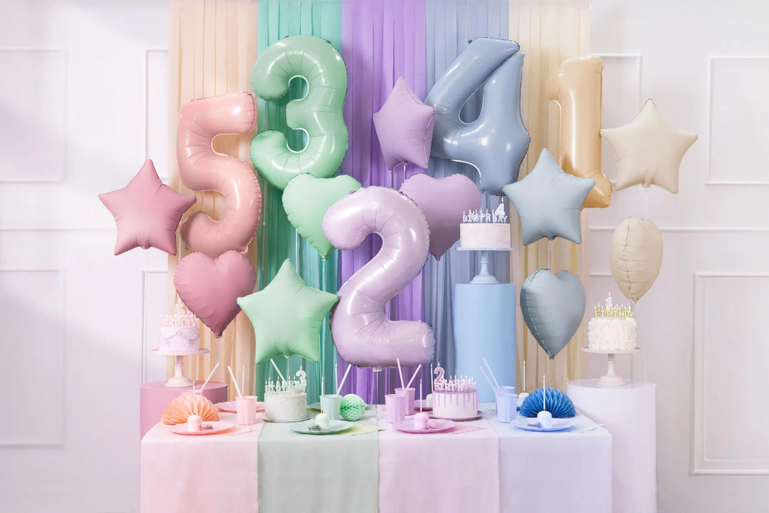 Lilac Heart Foil Balloon 45cm - Pastel Violet Mylar Heart Balloon - Romantic Birthday Decor - Anniversary Party Supplies - Jolie Fete UK