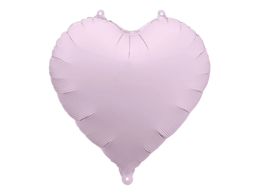 Lilac Heart Foil Balloon 45cm - Pastel Violet Mylar Heart Balloon - Romantic Birthday Decor - Anniversary Party Supplies - Jolie Fete UK